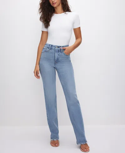 Good American Crewneck Ribbed Knit T-shirt Bodysuit In White