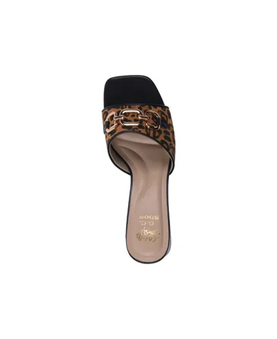 Gc Shoes Wanda Block Heel Sandal In Black Leopard
