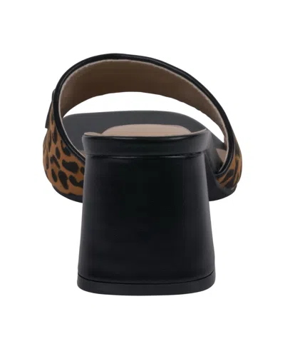 Gc Shoes Wanda Block Heel Sandal In Black Leopard