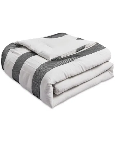 Rachel Roy Chenille Stripe 3-pc. Comforter Set, Twin In Black  White