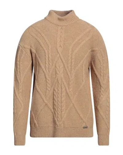Gaelle Paris Gaëlle Paris Man Turtleneck Camel Size S Acrylic, Wool, Alpaca Wool, Viscose, Polyester In Beige