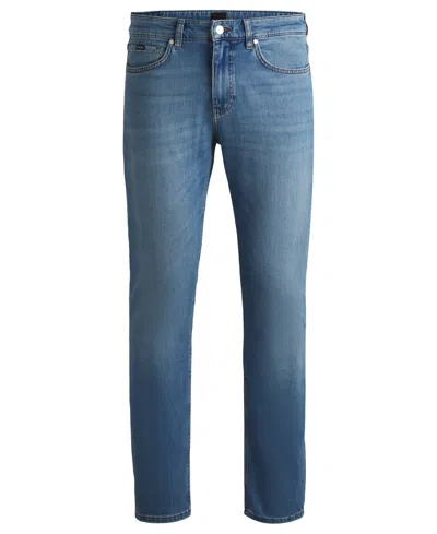 Hugo Boss Vintage-blue Jonah Jean Straight Fit In Open Blue