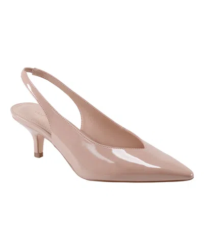 Marc Fisher Women's Labela Slingback Kitten Heel Pumps In Light Natural Patent