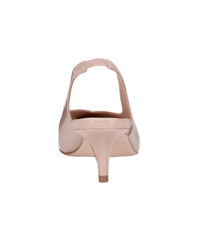 Marc Fisher Women's Labela Slingback Kitten Heel Pumps In Light Natural Patent