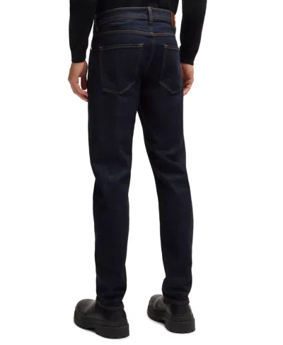 Hugo Boss Boss By  Men's Black Super-soft Regular-fit Jeans In Navy