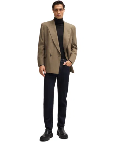 Hugo Boss Boss By  Men's Black Super-soft Regular-fit Jeans In Navy