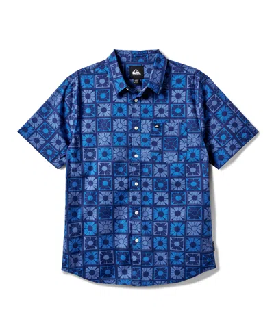 Quiksilver Men's Freedom Classic Stretch Short Sleeve Shirt In Blue