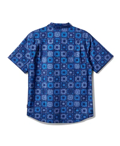 Quiksilver Men's Freedom Classic Stretch Short Sleeve Shirt In Blue