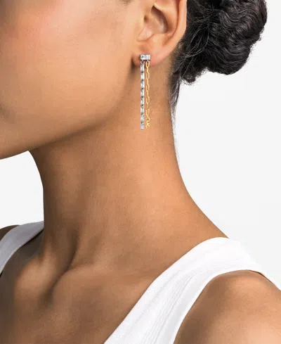 Michael Kors 14k Gold-plated Brass Mixed Chain Earrings In Gold