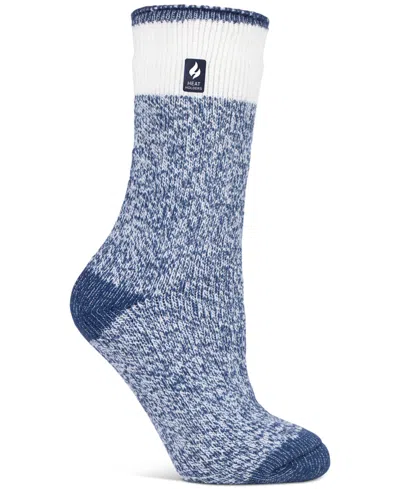 Heat Holders Lite Womens 1 Pair Crew Socks In Soft Navy