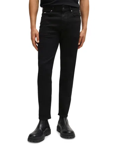 Hugo Boss Boss By  Men's Black Super-soft Regular-fit Jeans In Black