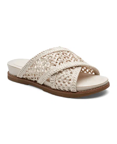 Rockport Women's Zora Open Toe Casual Flat Sandals In Ivory
