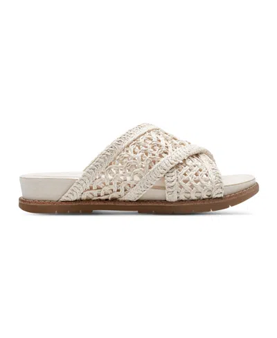 Rockport Women's Zora Open Toe Casual Flat Sandals In Ivory