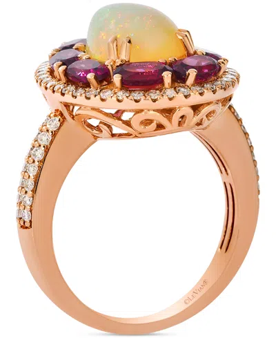 Le Vian Neopolitan Opal (1-1/2 Ct. T.w.), Raspberry Rhodolite (2-3/8 Ct. T.w.) & Nude Diamond (1/2 Ct. T.w.) In Rose Gold