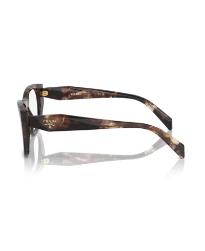 Prada 52mm Irregular Optical Glasses In Caramel Tortoise
