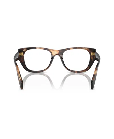 Prada 52mm Irregular Optical Glasses In Caramel Tortoise