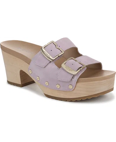 Dr. Scholl's Original Vibe Platform Slide Sandal In Lavender Suede