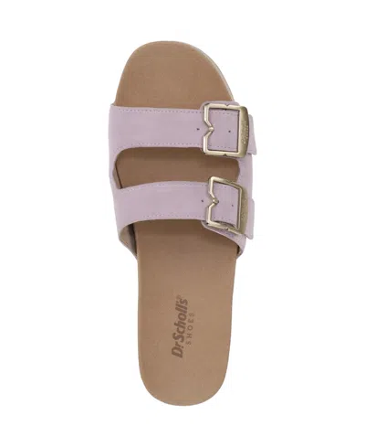 Dr. Scholl's Original Vibe Platform Slide Sandal In Lavender Suede