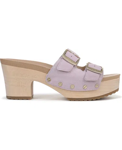 Dr. Scholl's Original Vibe Platform Slide Sandal In Lavender Suede