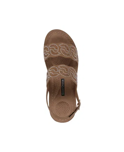 Gc Shoes Women's Alexia Embellished Wedge Sandals In Bronze