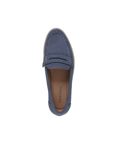 Gc Shoes Women's Fallon Lug Sole Penny Loafers In Blue