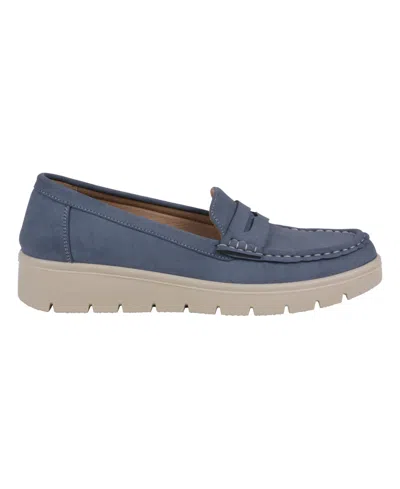 Gc Shoes Women's Fallon Lug Sole Penny Loafers In Blue