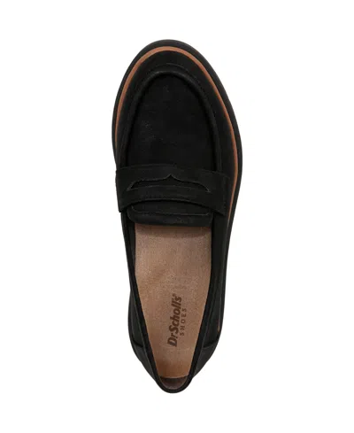 Dr. Scholl's Nice Day Max Wedge Platform Penny Loafer In Black Faux Leather