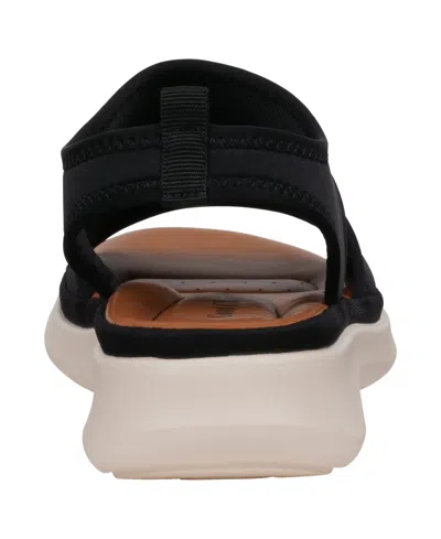 Gc Shoes Women's Romy Stretch Lycra Wedge Sandals In Black