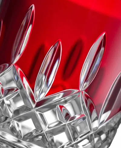 Waterford Set Of 2 Crystal Lismore Tumblers In Red