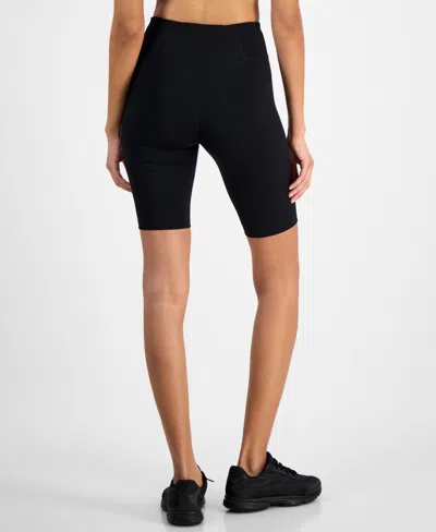 Id Ideology Women's Studio 10.5" Bike Shorts, Exclusively At Macy's In Deep Black