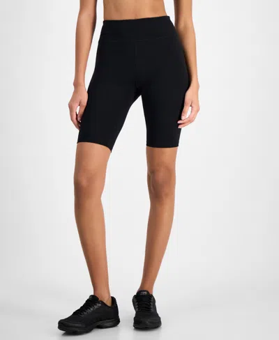 Id Ideology Women's Studio 10.5" Bike Shorts, Exclusively At Macy's In Deep Black