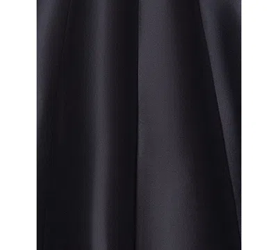 Betsy & Adam Contrast Strapless Mikado Ballgown In Black,white