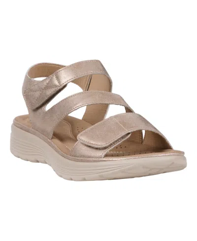Gc Shoes Women's Judy Comfort Flat Sandals In Gold