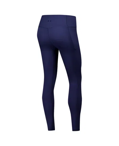 Under Armour Navy Auburn Tigers Meridian Luxe Performance Leggings In Navy