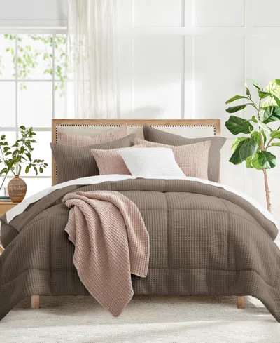 Levtex Mills Waffle Textured 3-pc. Comforter Set, King/california King In Latte
