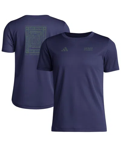 Adidas Originals Big Boys And Girls Navy San Diego Fc Local Wrap T-shirt In Navy