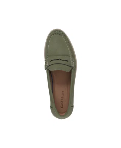 Gc Shoes Women's Fallon Lug Sole Penny Loafers In Green