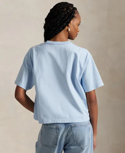 Polo Ralph Lauren Women's Logo Cotton Jersey Crewneck Tee In Cold Spring