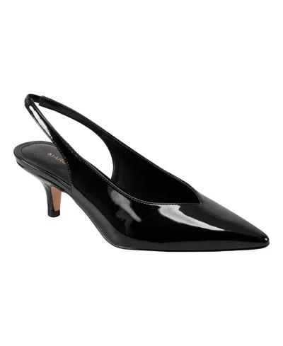 Marc Fisher Women's Labela Slingback Kitten Heel Pumps In Black Patent