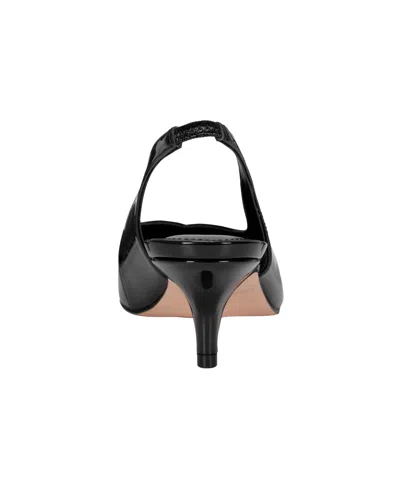 Marc Fisher Women's Labela Slingback Kitten Heel Pumps In Black Patent
