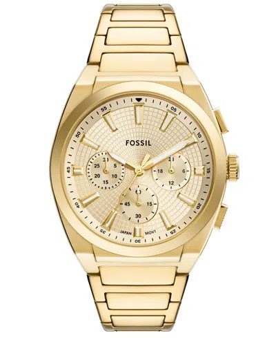 Fossil Men's Everett Gold Dial Watch In Gold-tone