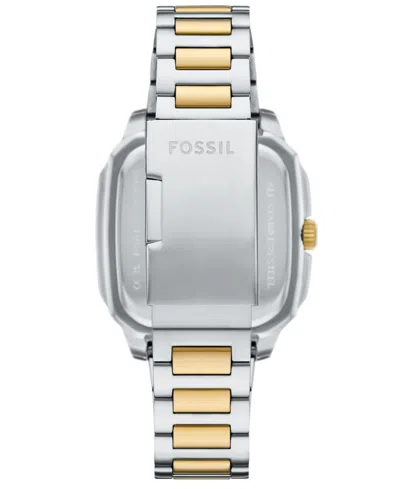 Fossil Men's Crosby Black Dial Watch In Two-tone