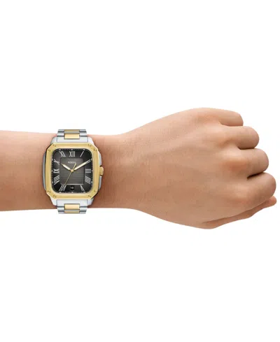 Fossil Men's Crosby Black Dial Watch In Two-tone