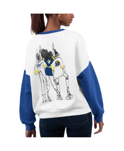 G-iii 4her By Carl Banks Women's White Los Angeles Rams A-game Pullover Sweatshirt In White