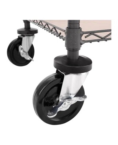 Seville Classics 3-tier Utility Cart With Shelf Liners In Graphite