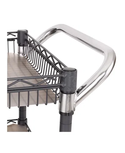 Seville Classics 3-tier Utility Cart With Shelf Liners In Graphite