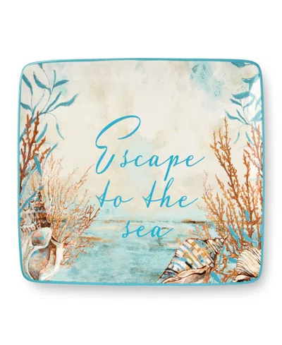 Certified International Escape To The Sea Square Platter In Miscellaneous
