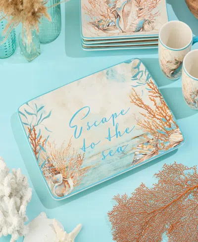 Certified International Escape To The Sea Square Platter In Miscellaneous