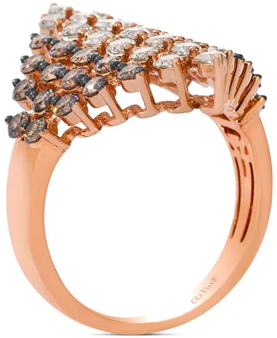Le Vian Chocolate Ombre Diamond Openwork Cluster Statement Ring (2 Ct. T.w.) In 14k Rose Gold In Rose Gold