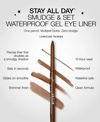 Stila Stay All Day Smudge & Set Waterproof Gel Eye Liner - Espresso In Lionfish Bronze